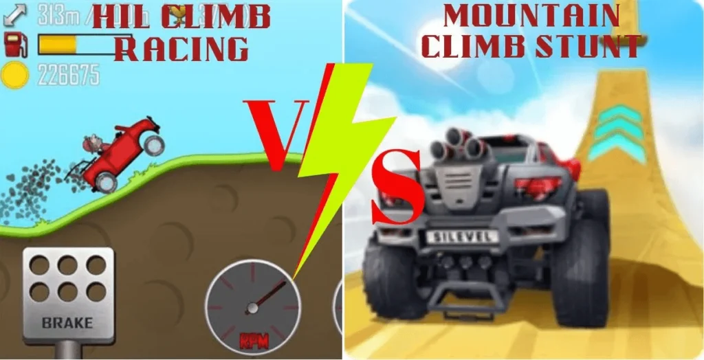 Hill Climb Racing vs Mountain Climb Stunt